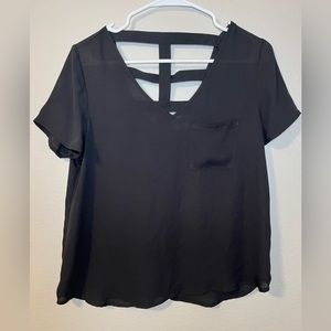 Women’s sheer black shirt size Medium